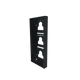 Surface Mounted Wall Housing For Three Ultra Black - UT9173B Surface Mounted Wall Housing For Three Ultra Black - UT9173B